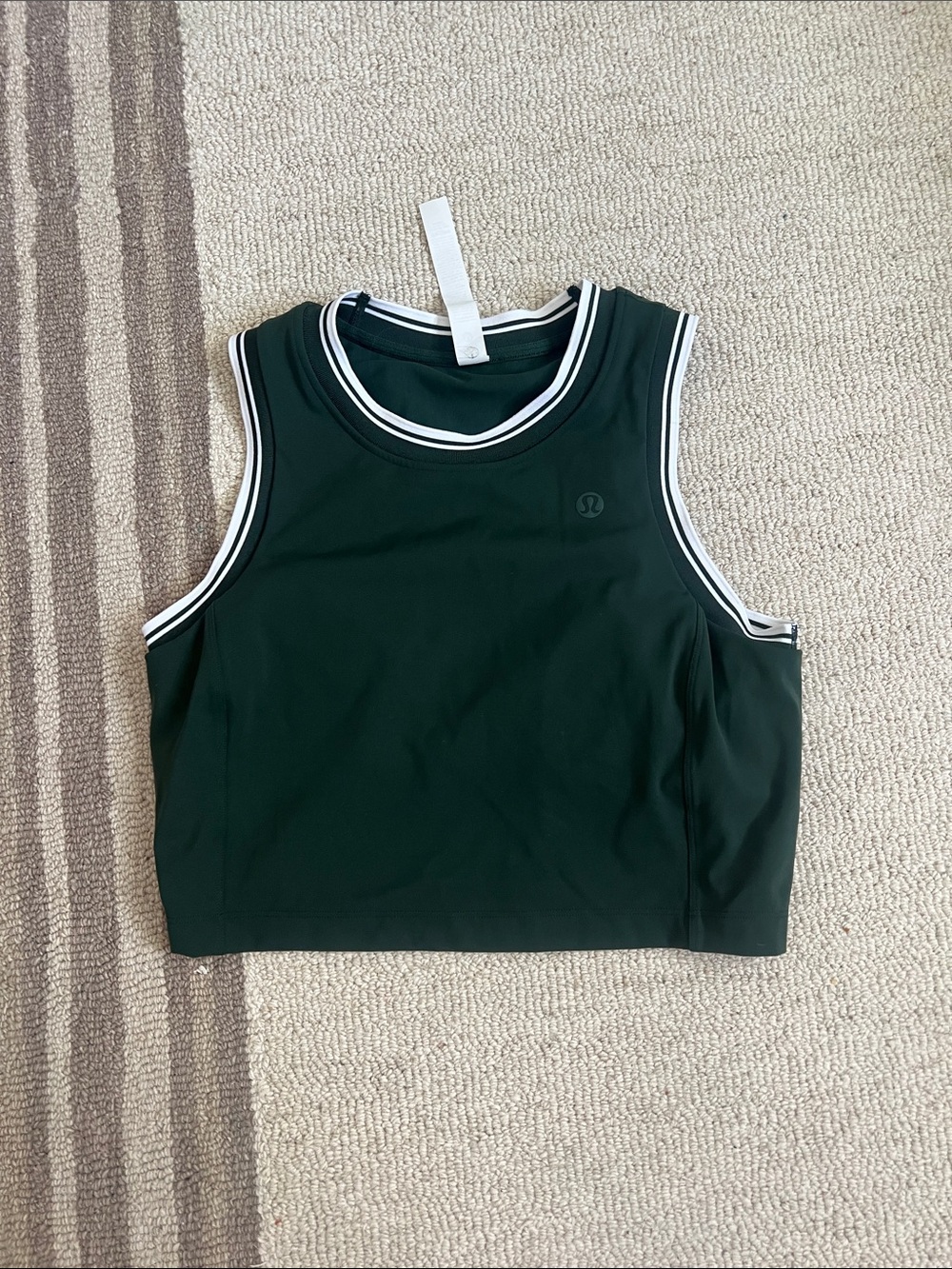 lululemon athletica Kids Forest Green Tank with White Trim